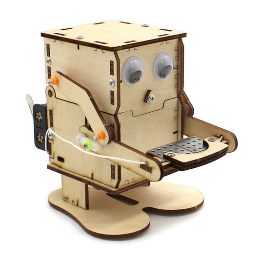 Robot Coin-Eating Wooden DIY Model for STEM Education - - STEM Toy