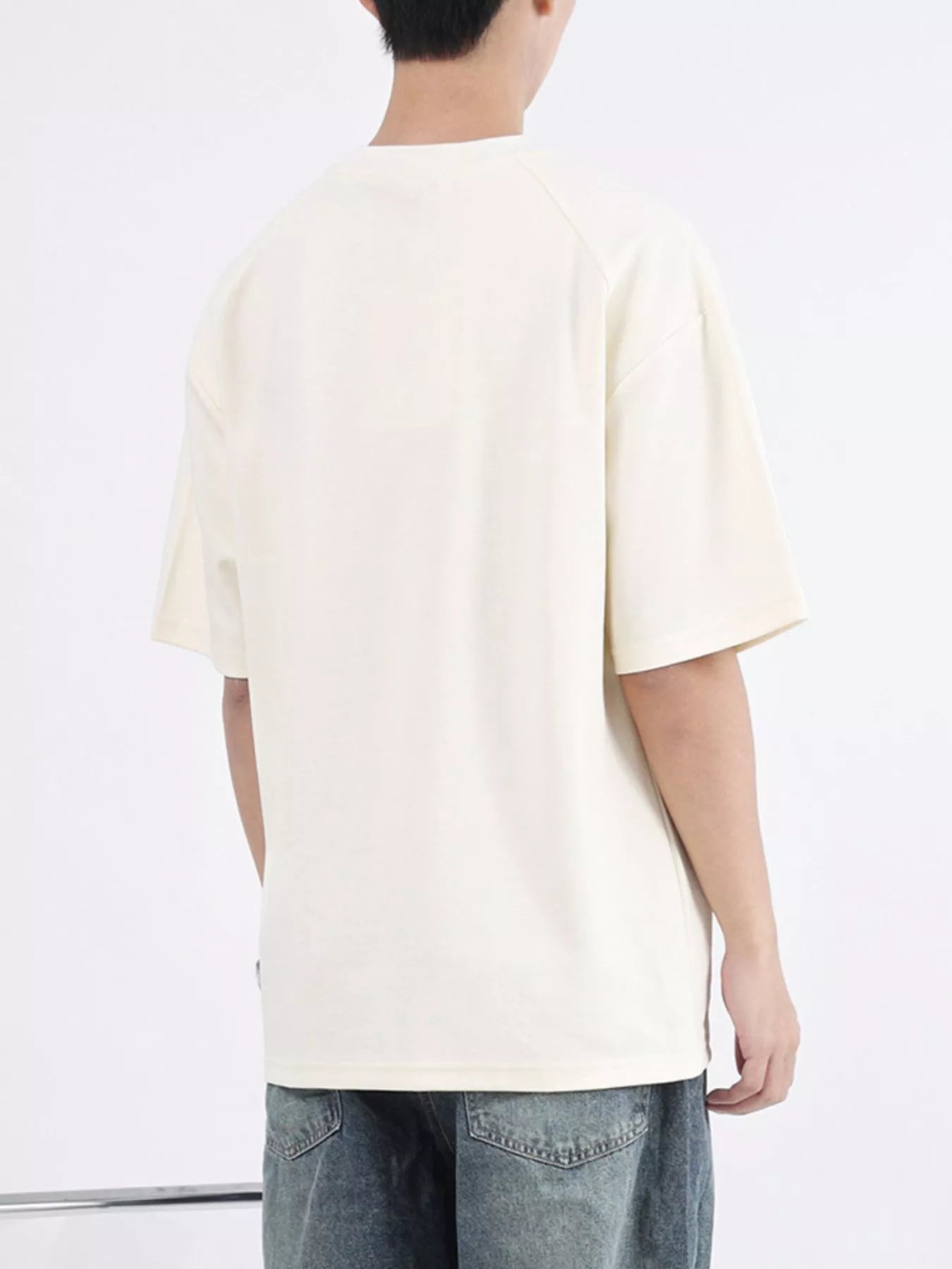 Men's Plus Size Round Neck Relaxed-Fit T-Shirt - -