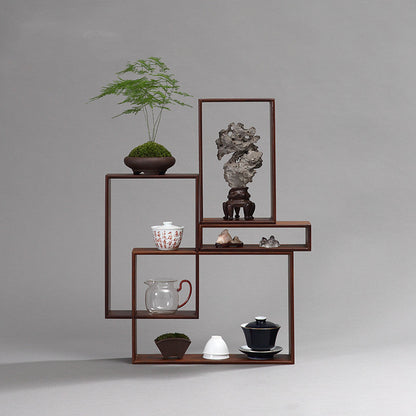 Bamboo Curio Shrine | Tiered Display Shelf - - Bamboo Art