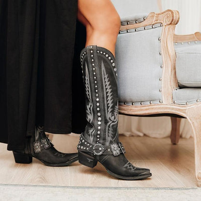 Women’s Custom Embellished Cowgirl Boots- Country in My Heart- {{Product type}}