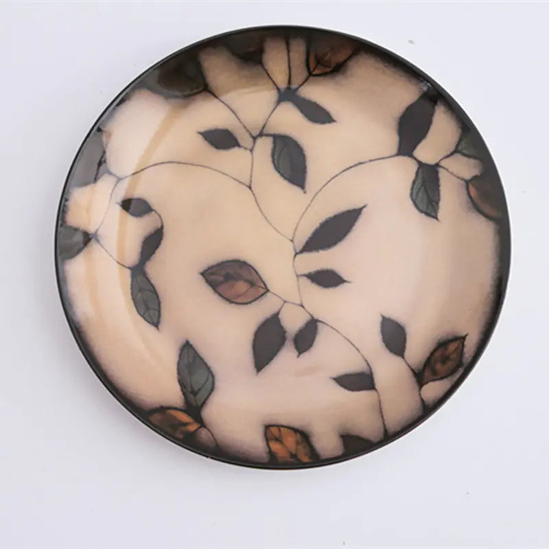 Hand-Painted Floral Ceramic Plate - Kia Day Design