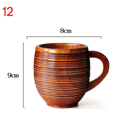 Natural Spruce Wood Cups 12