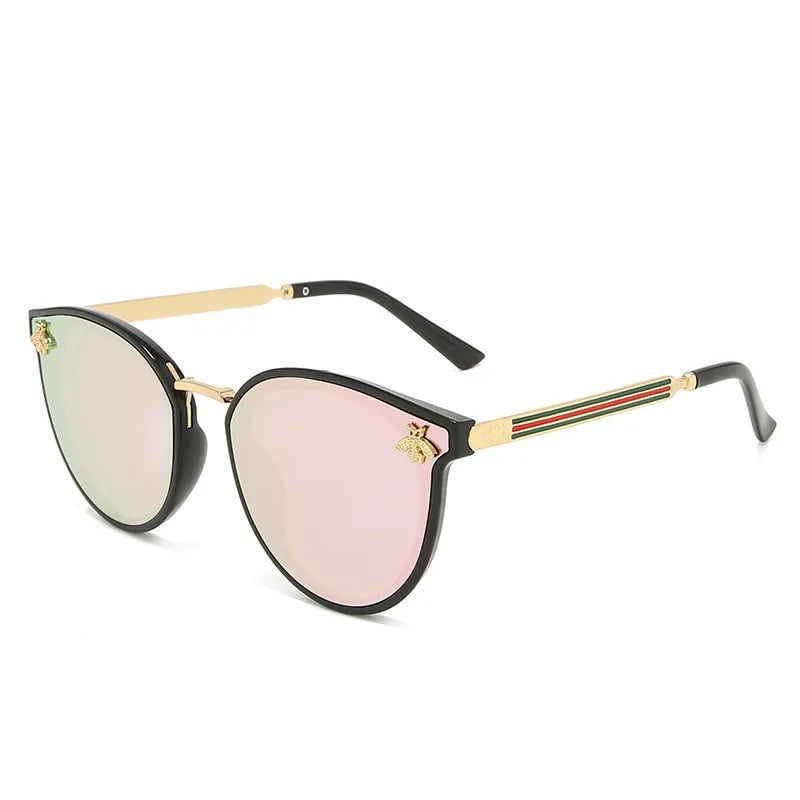 Round UV Sunglasses - pink god - sunglasses