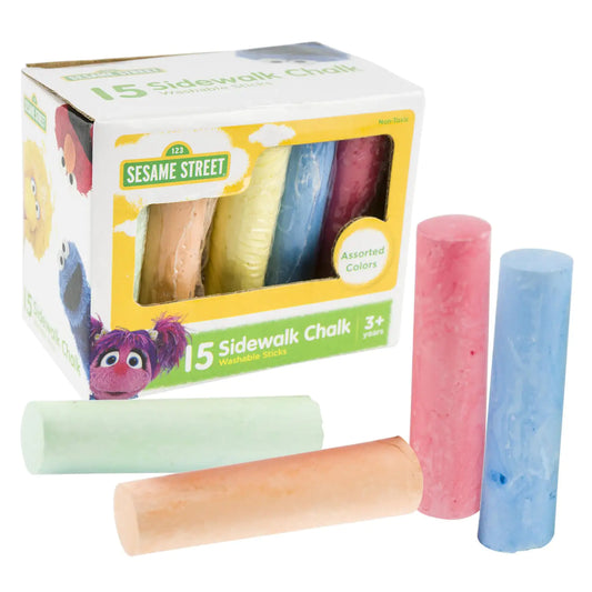 Sesame Street Chalk- Assorted Colors 15ct Kia Day Design