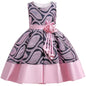 Baby Girls Flower Striped Dress Pink Grey 3T