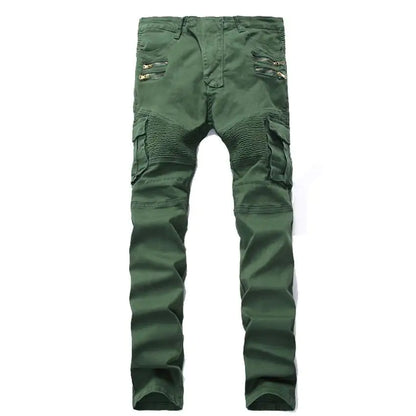 Men's Ripped Slim Fit Denim Jeans - Kia Day Design