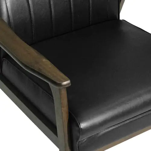 Mid-Century Faux Leather Upholstered Chair - Kia Day Design