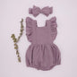 Organic Cotton Summer Baby Girl Clothes Purple 18M