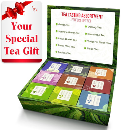 Premium 90 Tea Bags Sampler Assortment, 9 Different Flavors - -
