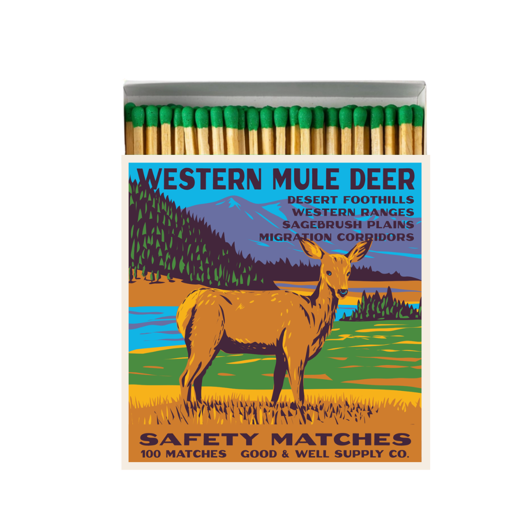 Western Mule Deer Cabin Matches - -