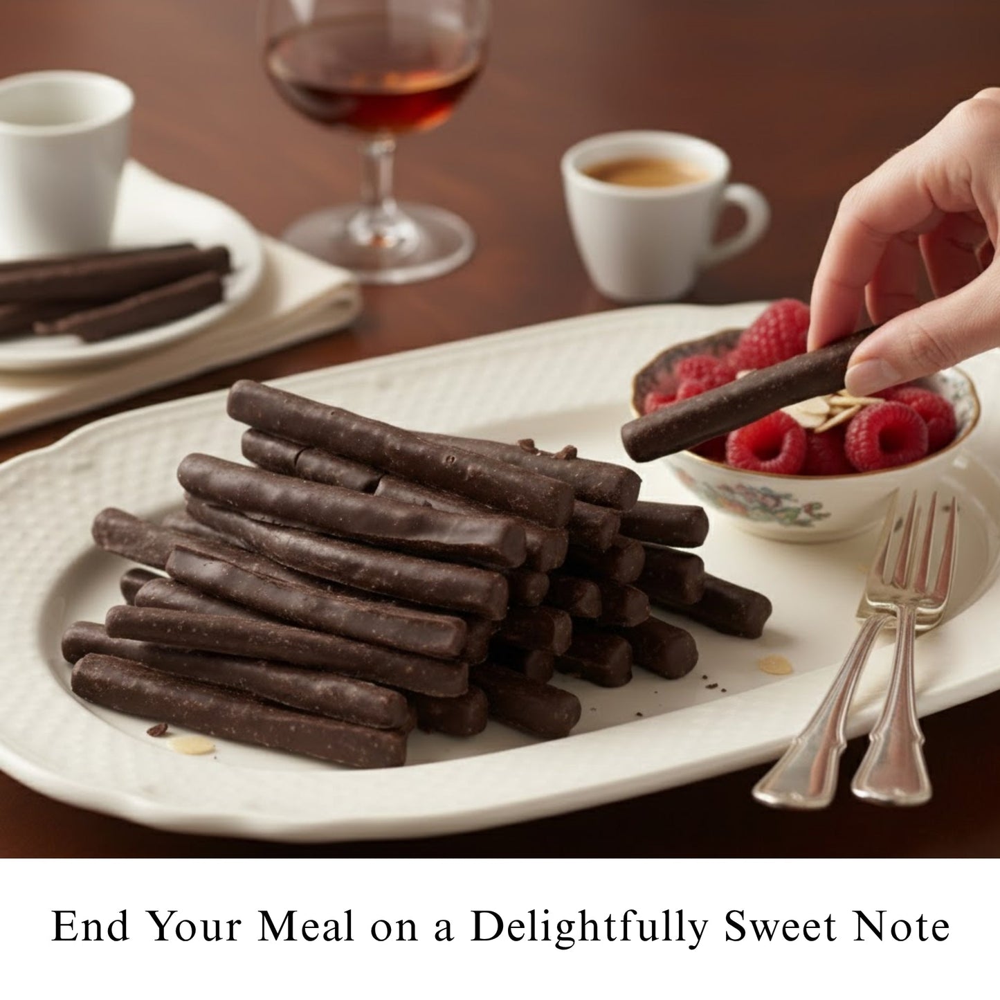 Andy Anand 60% Dark Chocolate Cherry Peel, Vegan, Gluten-Free, 12oz Gift Box (Approx. 43 Hand-Dipped Pieces) – Premium Italian Gourmet Treat - -