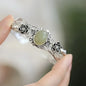 Hotan Green Jade Lotus & Koi Carved Bracelet - green - Bracelets