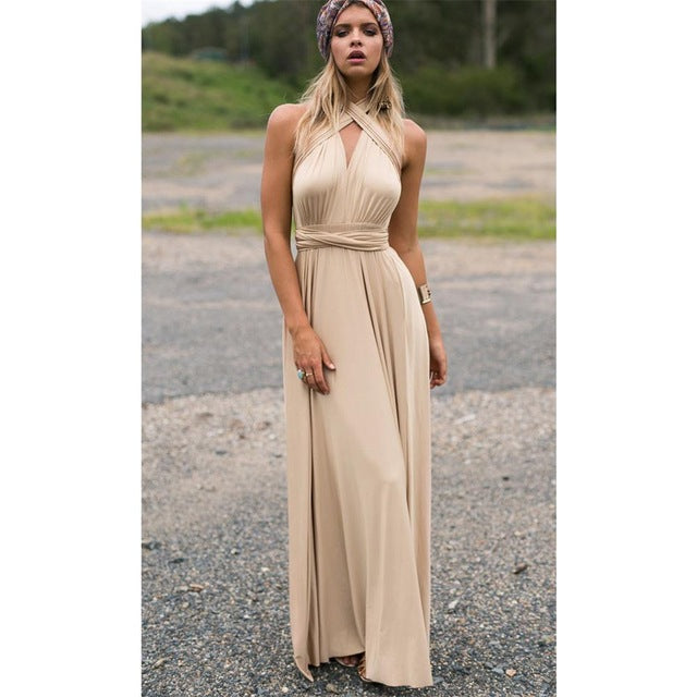 Long Wrap Dress - Camel Extra Small - dress