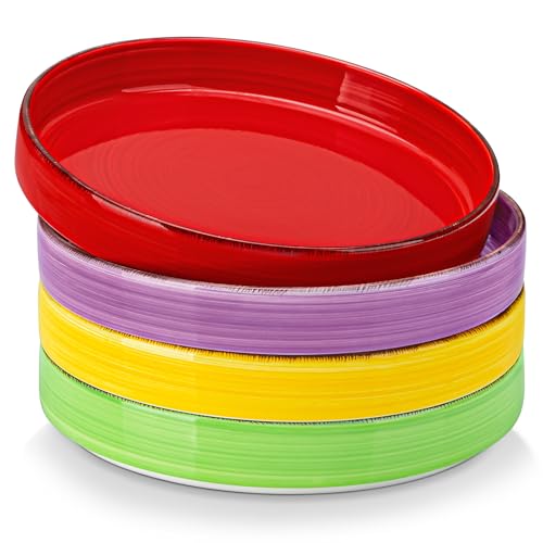 vancasso Premium 32oz Shallow Bowls - Ceramic Dinner Set for 4 - - bowls
