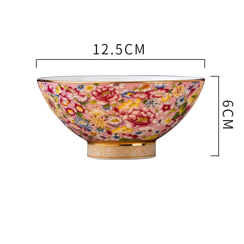 Chinese Enamel Ceramic Tableware A-5 inch bowl