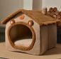 Pet Cave Bed - Brown Bear Head S - pet bed