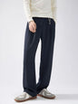 Men's Full Size Drawstring Wide Leg Pants with Pockets Plus Size - Navy Blue -