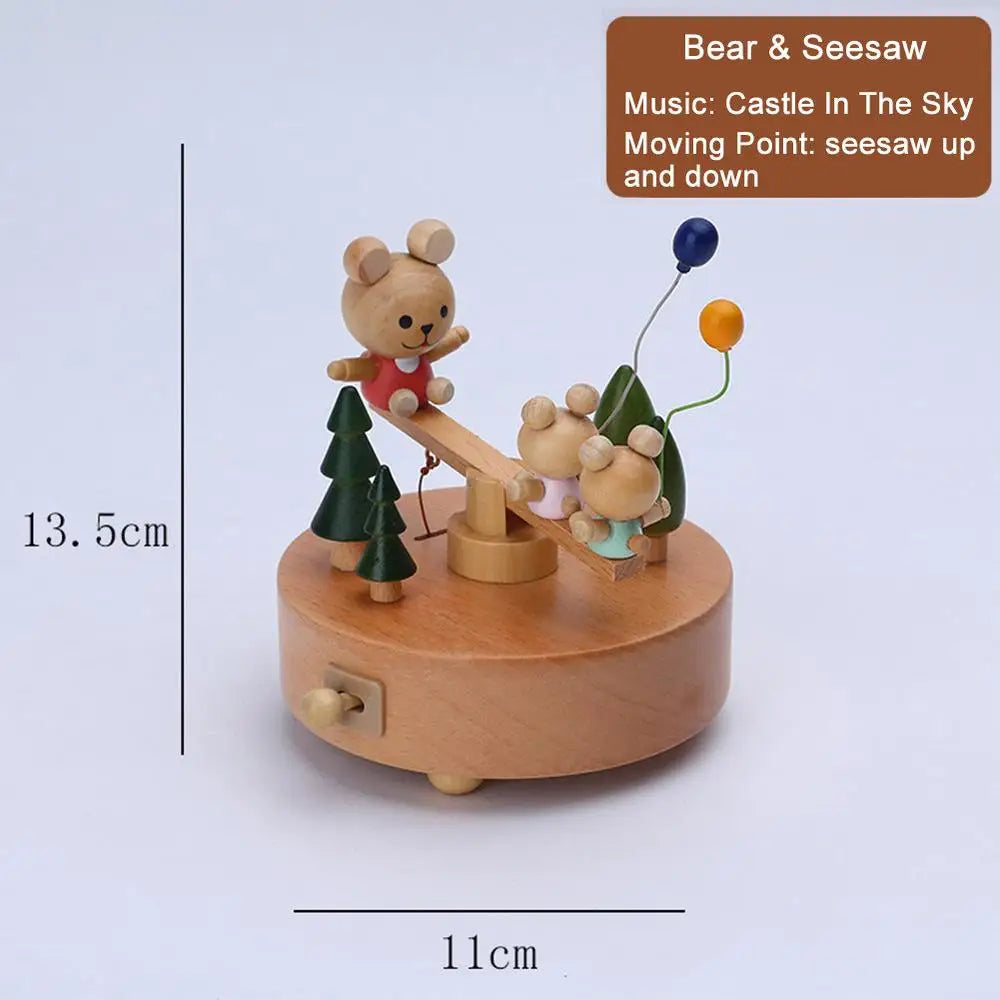 Wind Up Musical Box Wooden Music Box Wood Crafts