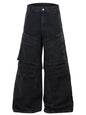 Men's Wide Leg Jeans - Black -