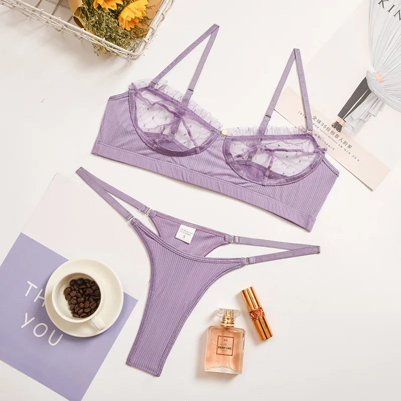 Women's Underwear Transparent Bra Panty Sets