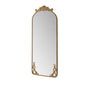 Full Body Arched Mirror With Vintage Carved Applique - Bronze - Wall Mirrors