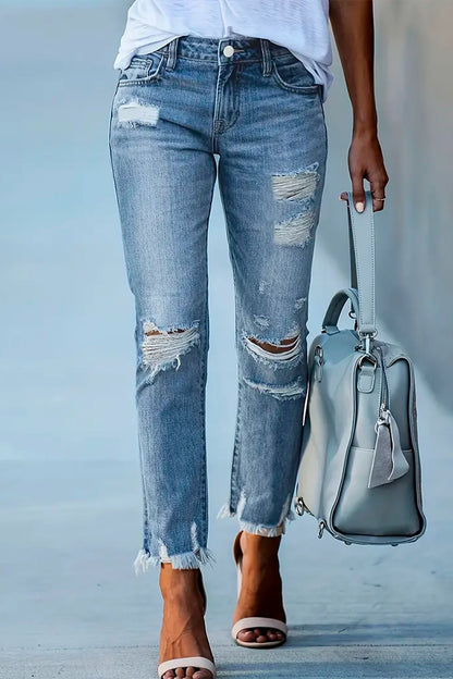 Urban Trims Cropped Jeans - - Women's Fashion - Women's Clothing - Bottoms - Jeans