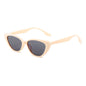 Retro Triangle Cat Eye Women Outdoor Sunglasses light beige black