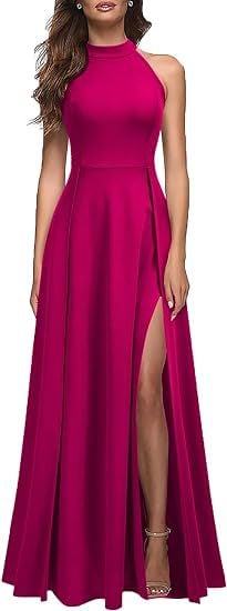Chic Womens Halter Party Dress - - dress