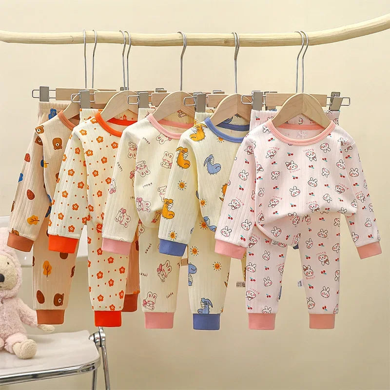 Pure Cotton Pajamas Long Sleeve Top and Pants Set