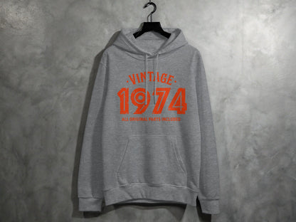 Vintage 1974 All Original Parts Included Design Hoodie- Cloud 16 Clothing Co.- {{Product type}}
