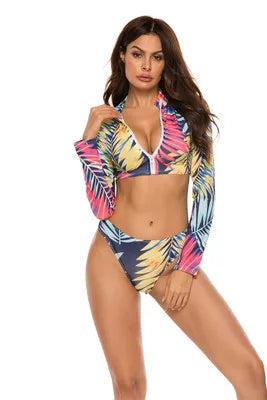 Long Sleeve Three-Piece Sets Swimwear Swimsuit