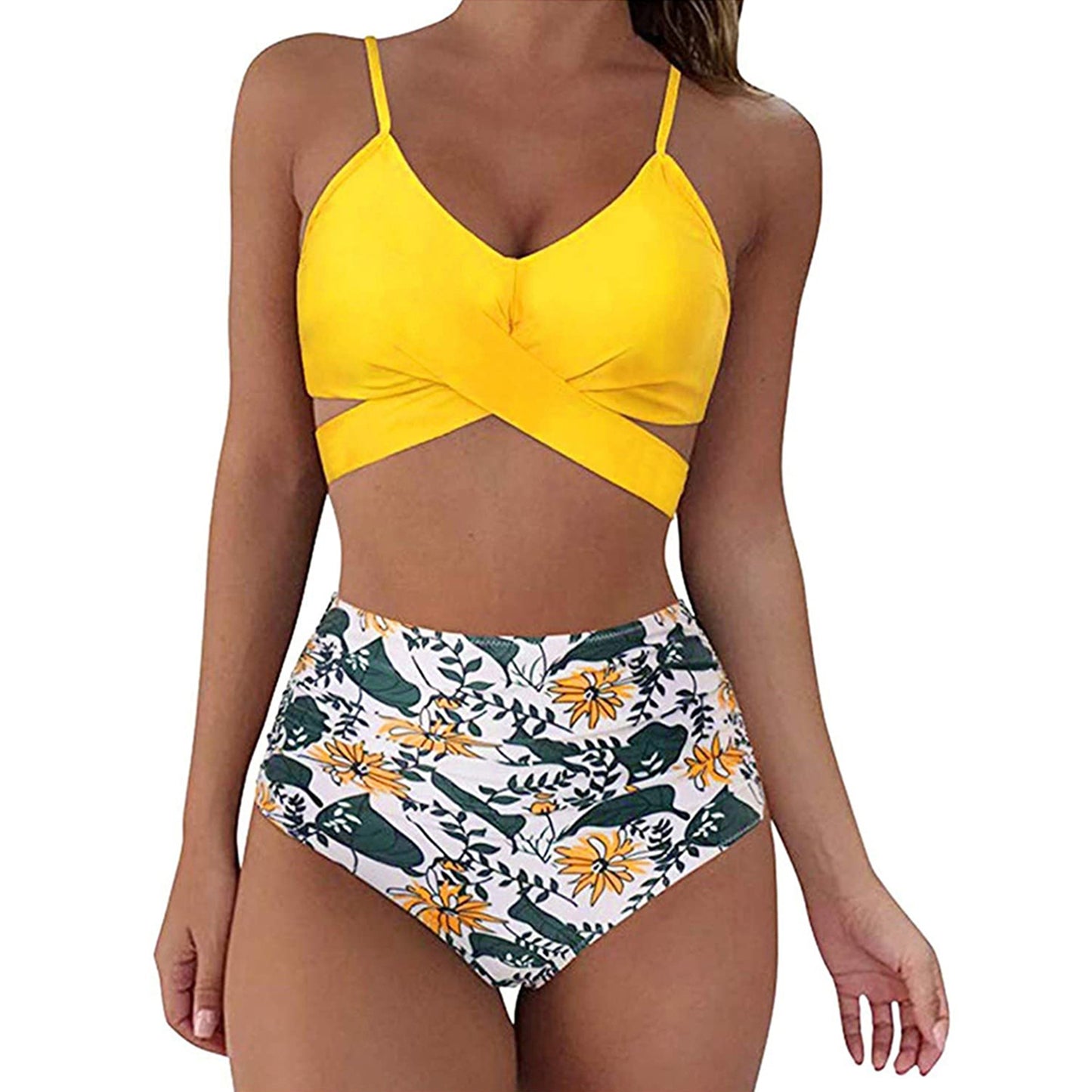 Summer  Floral Bikinis Print Swimwear Push Up Bikini