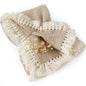 Solid Color Crinkle Cotton Muslin Swaddle Blanket tan