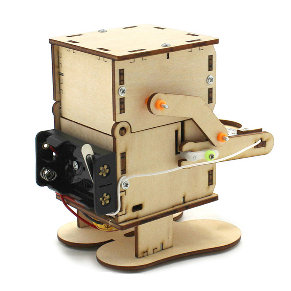 Robot Coin-Eating Wooden DIY Model for STEM Education - - STEM Toy