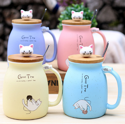 Ceramic Mug Duo with Lids - - mugs