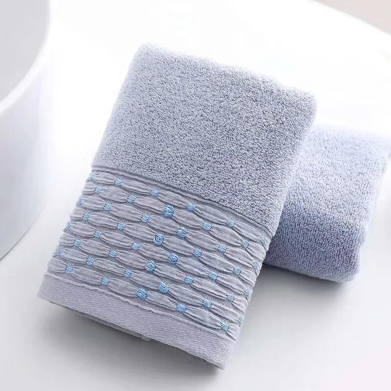 Dot Organic Cotton Bath and Face Towel 34x75 110g Woven 100% Cotton