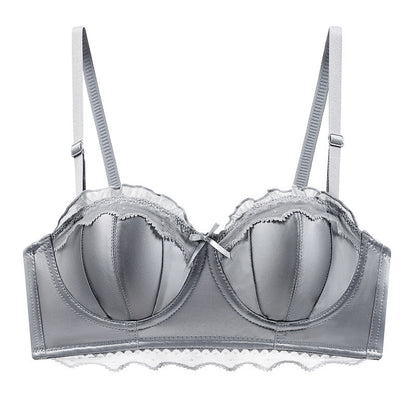 Lace Bustier Bra for Wedding Supports and Shapes - Advanced silver gray one-piece 38 85AB - bra