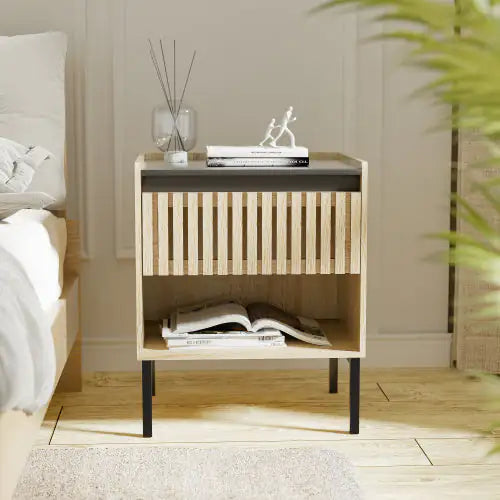 Wood Bedside Table Set - Kia Day Design