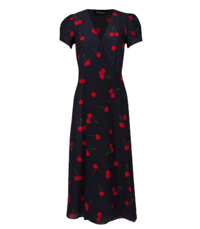 Spring Summer New Womens Retro Style Midi Dress - - dress