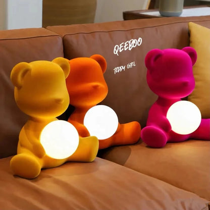 Teddy Bear LED Resin Table Lamp