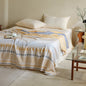 New Cotton Three-Layer Gauze Blanket for All Seasons - Macaxi-yellow 200 * 230cm (about 1.25kg) - blanket