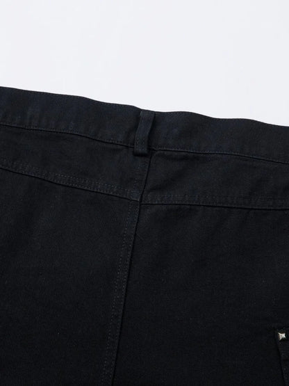 Men's Wide Leg Cargo Jeans - -