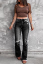 Retro Stretch Slim Micro Flared Jeans - Black XL - Women's Fashion - Women's Clothing - Bottoms - Jeans