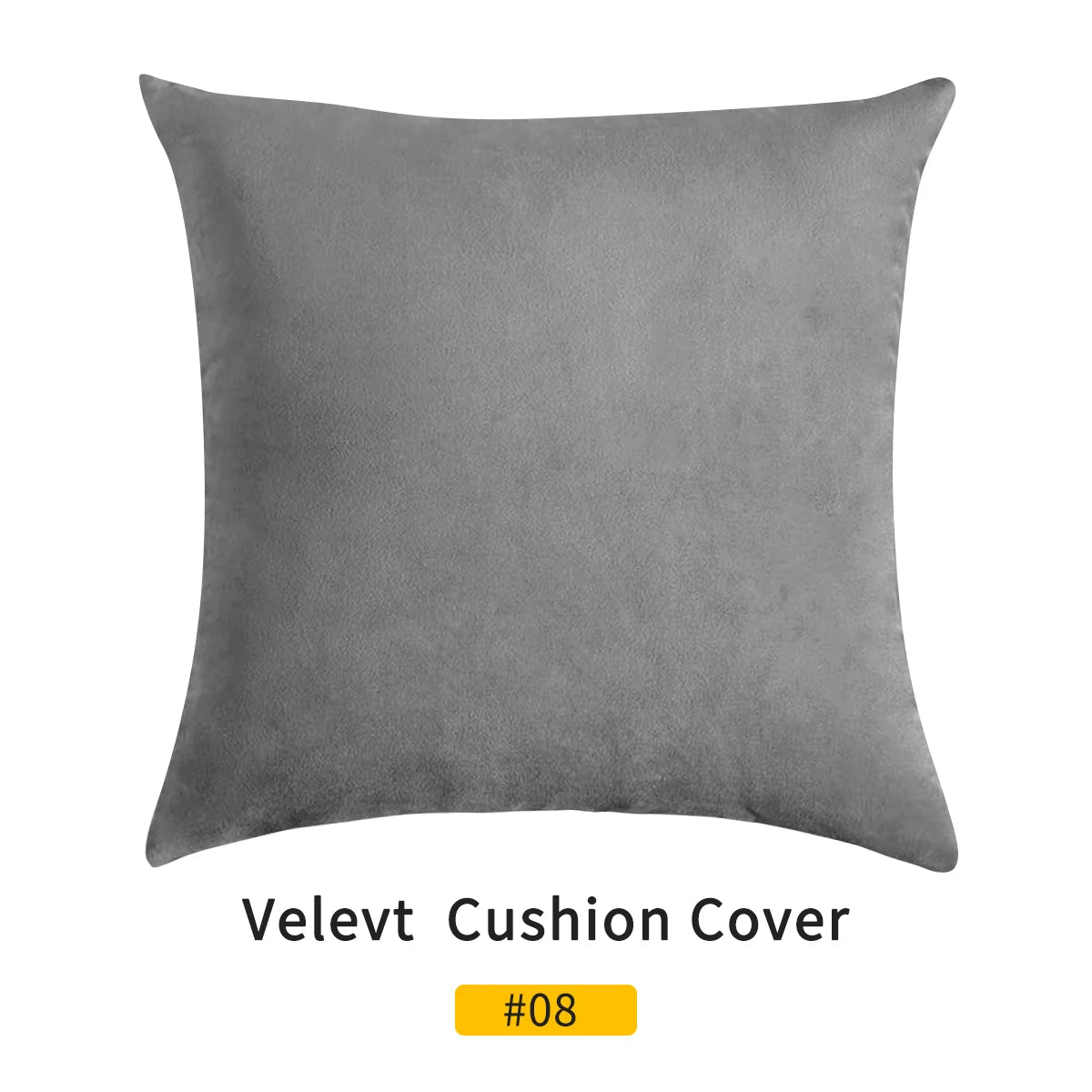 Velvet Fabric Pillow Case Cushion Covers Solid Color Plush Square Pillow Case