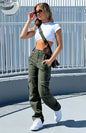 Women's Cargo Pants Long Cargo Multi Pockets Fall Cargo Pants