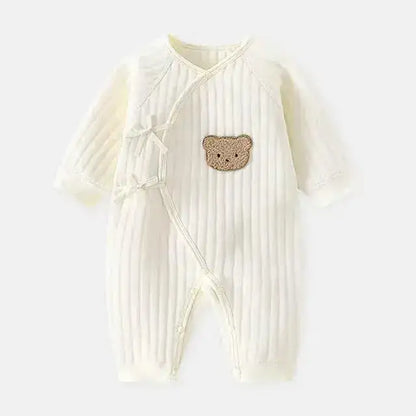 Baby Autumn Clothes Cartoon Bear light beige 6 Months