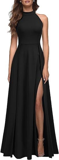 Chic Womens Halter Party Dress - - dress