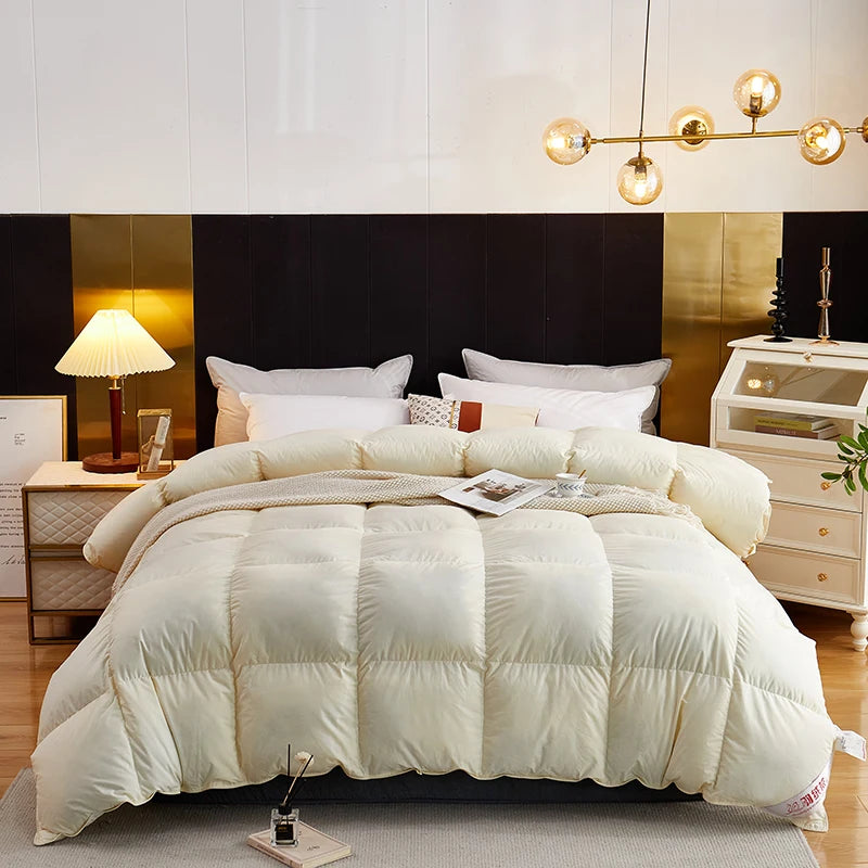 Nordic Style Goose Feathers Embroid Nature Organic Down Comforter