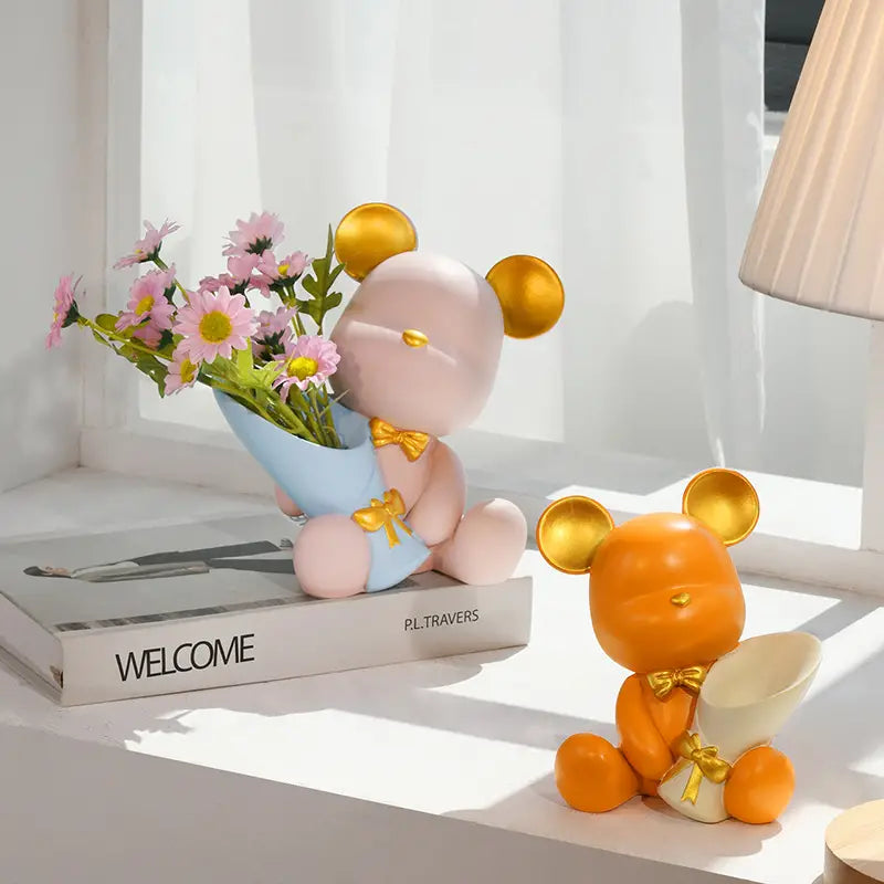 Creative Mini Bear Vase - - vase