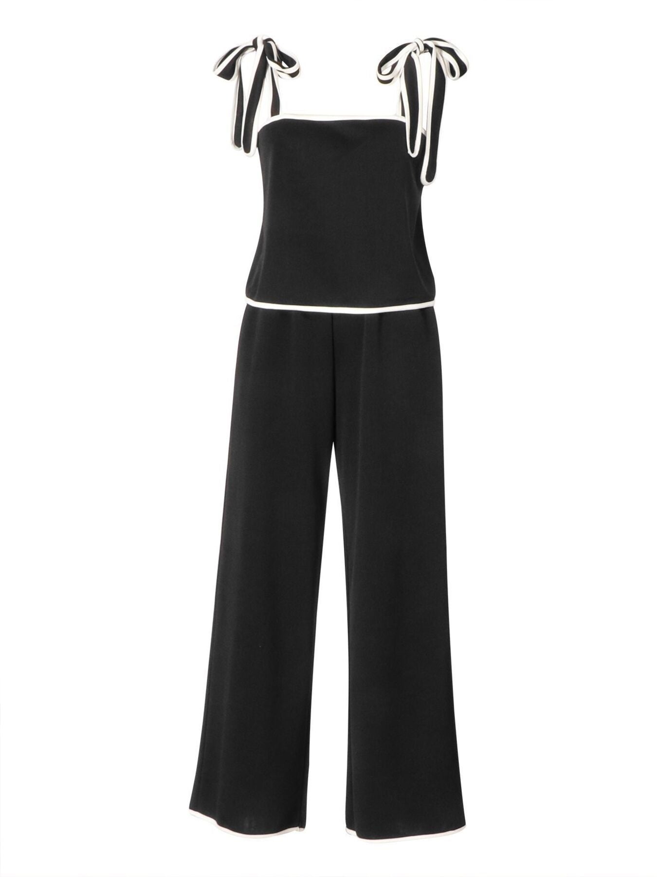Tie Shoulder Cami and Wide Leg Pants Set- Shopimist- {{Product type}}